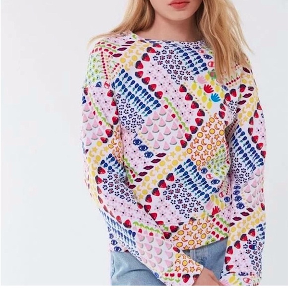 Champion X Susan Alexandra UO Reverse Weave Print - Picture 1 of 2